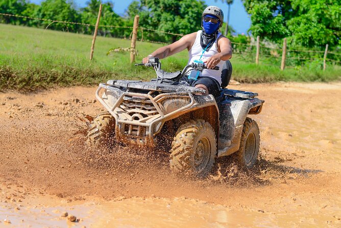 4X4 ATV adventure in Punta Cana to the cenote and Macao beach - Los Hoyos del Salado Cenote: The 25-Foot Water Cave Moment