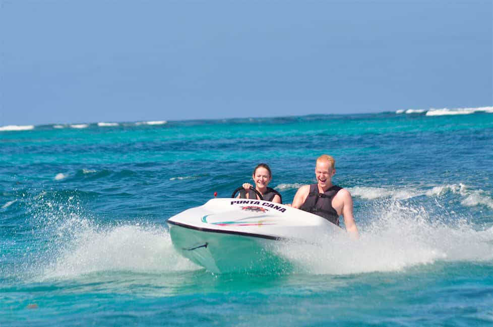 Bávaro: Speed Boat and Snorkeling Trip - Stop one: the natural pool of Bávaro (shallow, calm, and easy to enjoy)