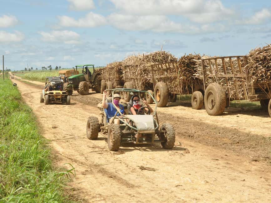 Bayahibe: Buggy and Horseback Riding Tour - Getting ready for the buggy: mud + safety equipment
