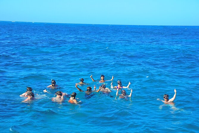 Boots and Booze in Punta Cana, A COUNTRY Party Boat Cruise - Stop 1: The Natural Pool Stop for Floating and Relaxing (1 Hour)