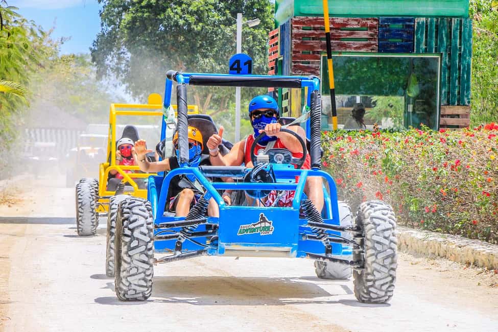 Buggy Ride, Zipline Splash & Waterfall Pool Combo with Lunch - Dominican Village Museum Stop: Coffee, Cacao, Sugar Cane, and More