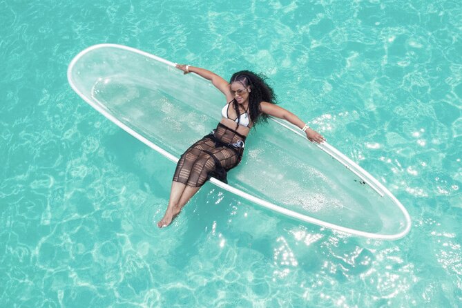 Clear Kayak PhotoShoot Punta Cana - The one-hour photoshoot flow: poses in the kayak, then drone time
