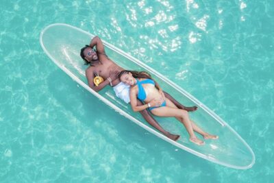 Clear Kayak PhotoShoot Punta Cana - Los Corales Beach setup at Huracan Beach Club (what your arrival feels like)