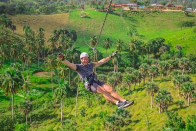 Eco Aventure Park+ Zipline+Horseback Ride+Buggy - Stop 1 at Anamuya: eight carbon zip lines and a suspension bridge
