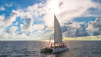 From Punta Cana: Catalina Island Swim, Sail & Snorkel - Catalina Island beach time: drinks, lunch, and the waterline reality