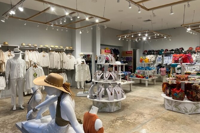 Guided Shopping Tour to Bella Mare Store (Cigars, Chocolate, Rum and Souvenirs) - Shopping beyond food: cosmetics, Larimar jewelry, and craft rooms