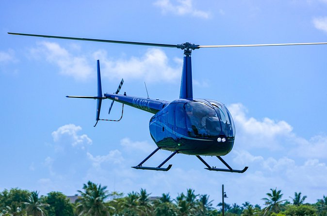 Helicopter tour of Punta Cana - Punta Cana landmarks from above: Coco Bongo’s Dome and Bavaro’s big resort front