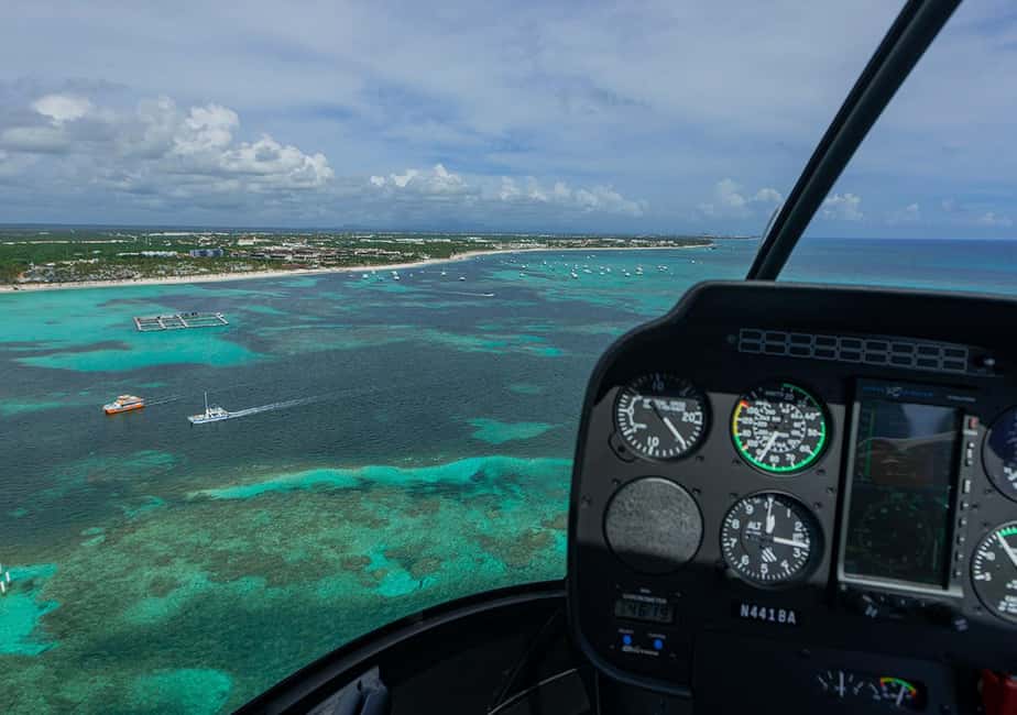 HELICOPTER TOUR - Getting picked up: Bávaro or Punta Cana, then straight to White Sands