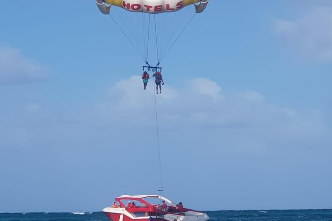 Parasailing Adventure in Punta Cana with Pick Up - Bavaro Beach Views: Sea Breeze, Gold Sand, and Palm Lines from Above