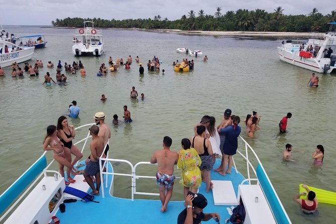 Party Boat in Punta Cana - Booze Cruse - Stop 1: Bavaro Beach for clear water and an easy beach rhythm