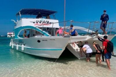 Party Boat in Punta Cana with Drinks and Transportation Included - Stop 1 in Punta Cana: dolphin spotting from the boat