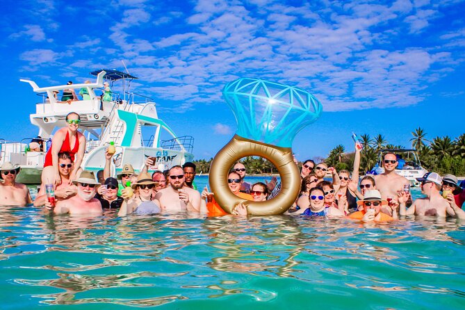 Private Luxury Party Boat with Slide - Stop 1: Bavaro Beach, Reef Snorkeling, Natural Pool, and Dolphin-Spotting