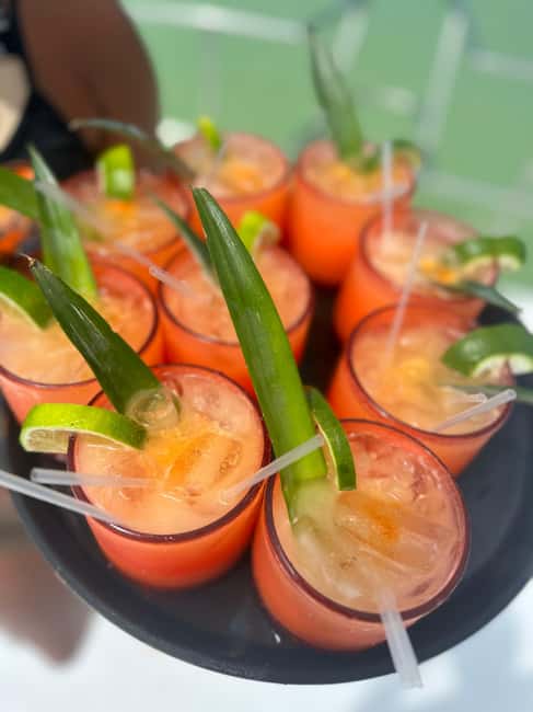 Private Party Boat Tour with Drinks and Snacks in Punta Cana - La Piscina Natural: waist-deep swimming, floating-bar fun, and easy photo time