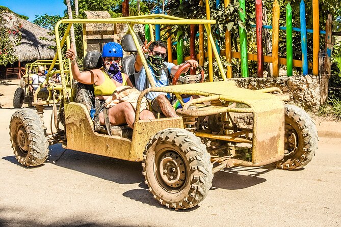 Punta Cana Buggy + Cave Dip, Beach Swim + Party Boat & Snorkel - Macao Beach stop: clear water, white sand, and a short visit