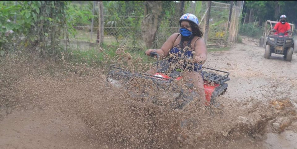 Punta Cana : Done Buggy Excursions AtV /cenote on the Beach - Indigenous Springs cenote: underground pool time and safety gear reality