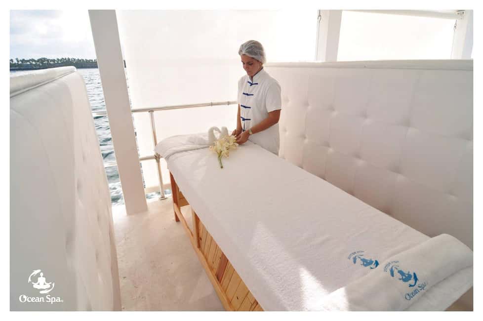 Punta Cana Floating Ocean Spa Experience with Massage & Yoga - Step off the bus and into the ocean-spa mood