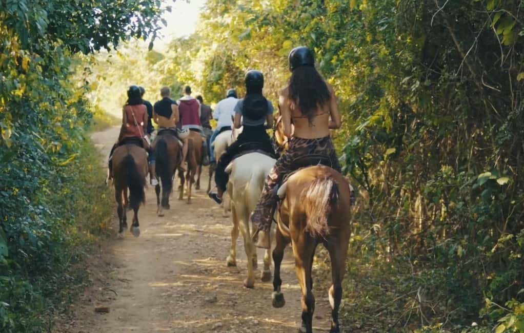 Punta Cana Horseback riding & Sunset + beach + free pick-up - The ranch intro: safety briefing, helmets, and matching your horse