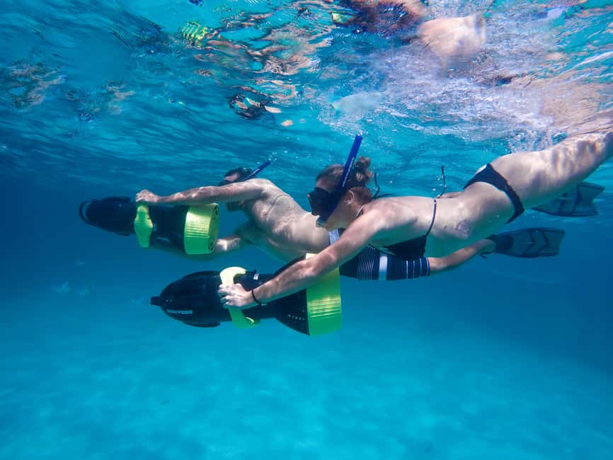 Punta Cana: Reef Explorer Access w/ Sharks & Stingrays Swim - In the water: power snorkel, paddle surf, kayak options, and how it feels