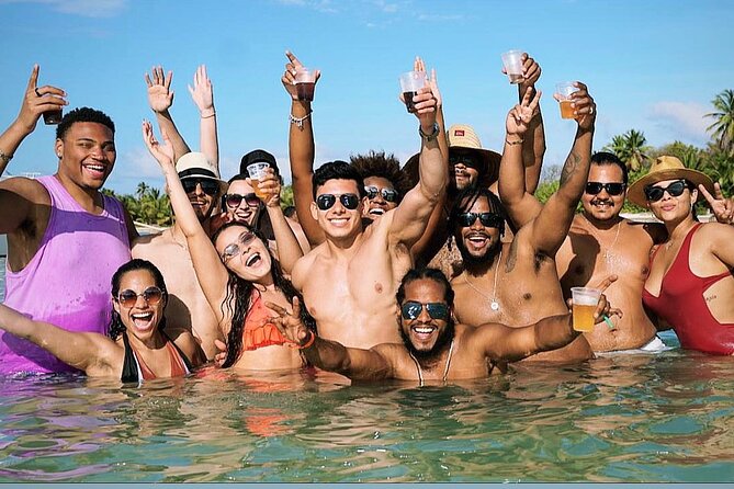 Punta Cana Shared Party Boat Booze Cruise and Snorkeling - Natural Pool: cocktails, music, and waist-deep water dancing