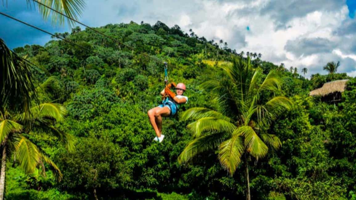 Rainforest Ziplining Adventure - Side-by-side format: how the partner setup changes the vibe