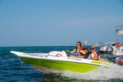 Speedboat Adventure in Punta Cana - Natural swimming pool stop: the calm contrast