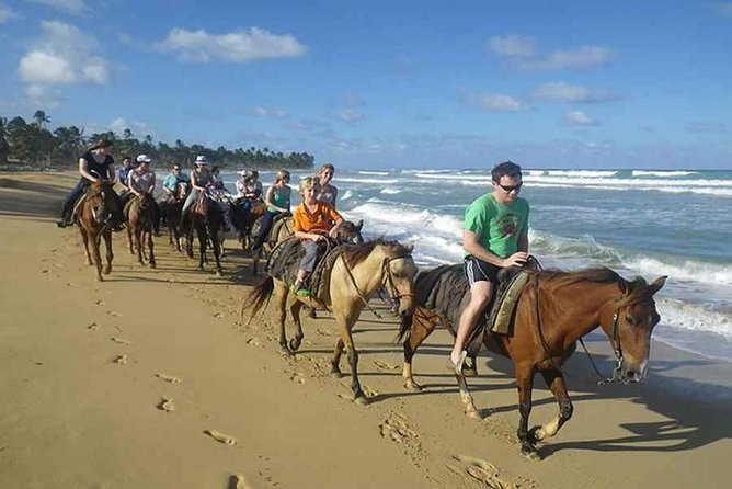 Sunset beach horsebackriding Punta Cana - From palms and countryside to the Maimon River mouth