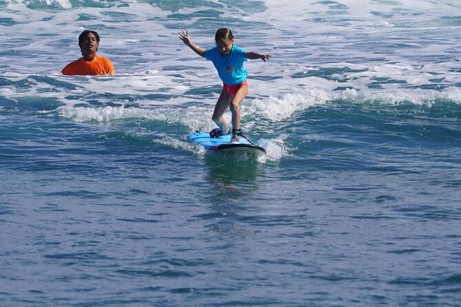 Surfing lesson at beautiful beach Playa Encuentro - Price and value: $75 for learning to surf in a small group
