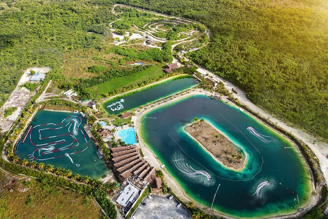 Thrill-Packed Punta Cana Day: Jet Ski, Buggies & Aqua Karts Ride - Caribbean Lake Park in downtown Punta Cana: the setup