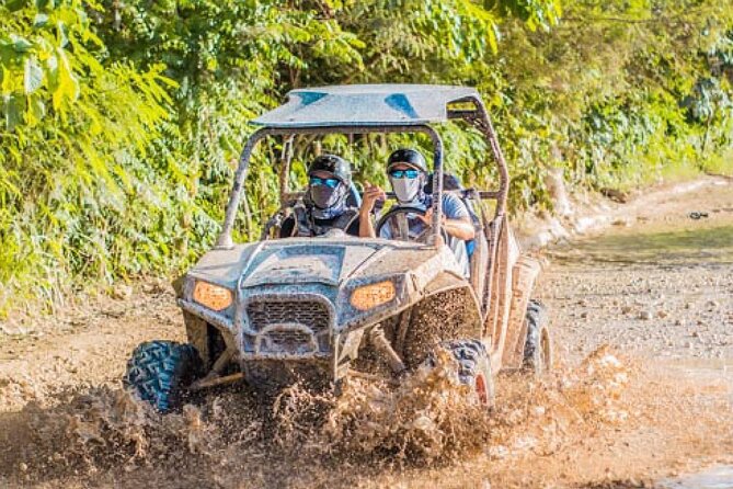 Tours Buggy Punta Cana Macau - Indigenous cave swim: crystal-clear water, slippery steps, real crowd risk