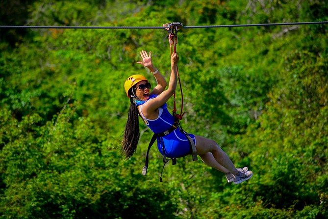 Zipline Mega Splash at Bavaro Adventure Park - Waterfall Pool and lunch: the payoff after the adrenaline